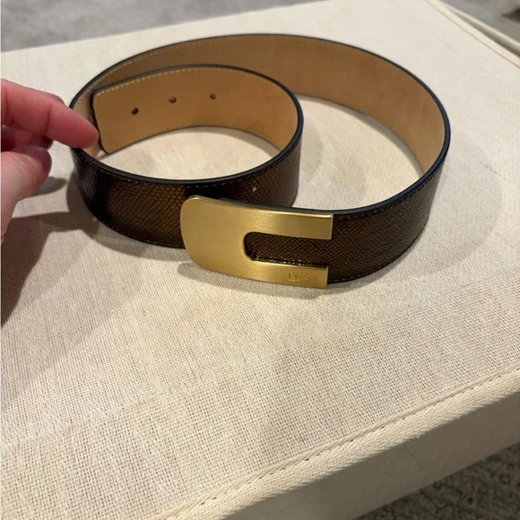 Diane Von Furstenberg Brown Leather Belt - Picture 4 of 4